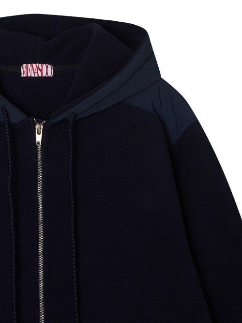 FLEECE HOOD JACKET - 2 COLORS NAVY