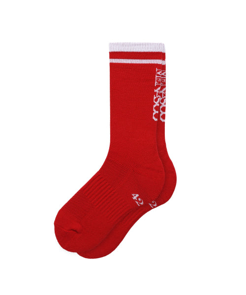 [10 PACK] RUNNING CREW FLOGGER FIT SOCKS - 3 COLORS RED