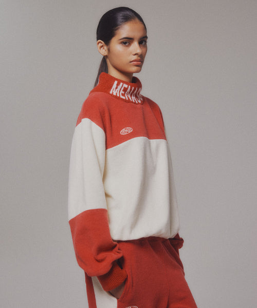 KNIT HIGH NECK - 2 COLORS RED