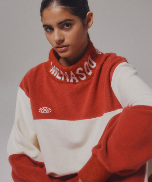 KNIT HIGH NECK - 2 COLORS RED