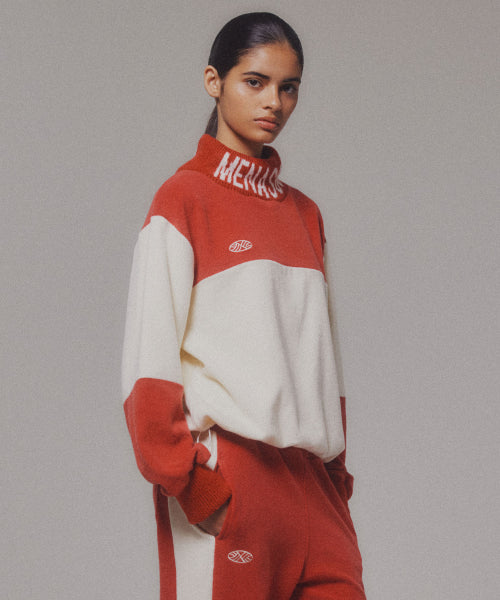 KNIT HIGH NECK - 2 COLORS RED