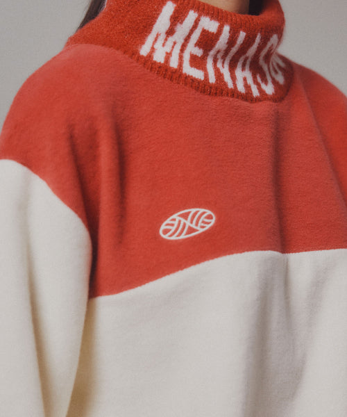 KNIT HIGH NECK - 2 COLORS RED
