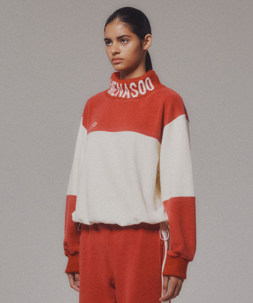 KNIT HIGH NECK - 2 COLORS RED
