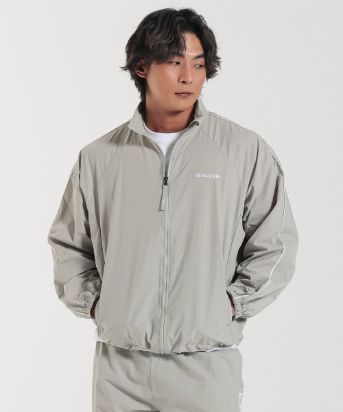 PIPING WINDBREAKER JACKET - 2 COLORS BLACK