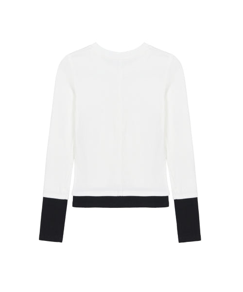 LAYERED PINTUCK LONG SLEEVE TOP #徐睿知同款! - 3 COLORS IVORY