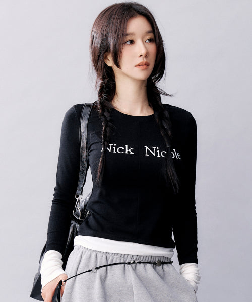 LAYERED PINTUCK LONG SLEEVE TOP #徐睿知同款! - 3 COLORS BLACK
