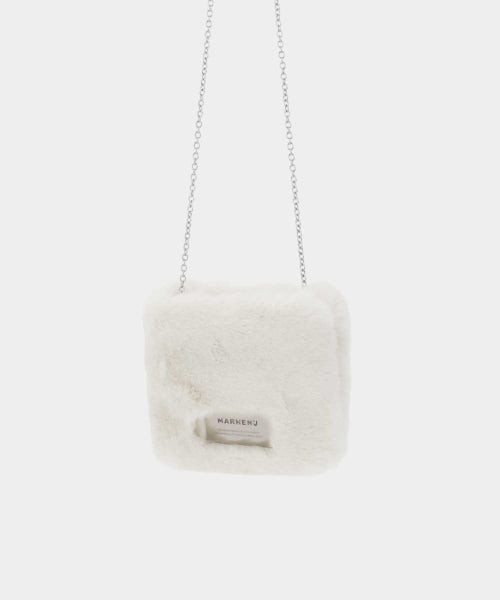 NOVA FUR CHAIN MINI SHOULDER BAG - 4 COLORS BLACK