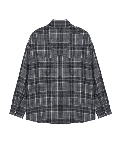 WESTERN TWO POCKET CHECK SHIRTS #徐睿知同款! - 2 COLORS BLACK