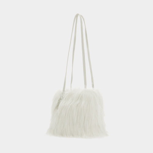 LOUISE FAKE FUR SHOULDER BAG - 3 COLORS BLACK