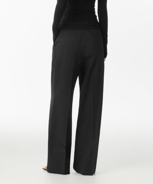 COOL TOUCH DEEP TUCK WIDE SLACKS - 3 COLORS BLACK