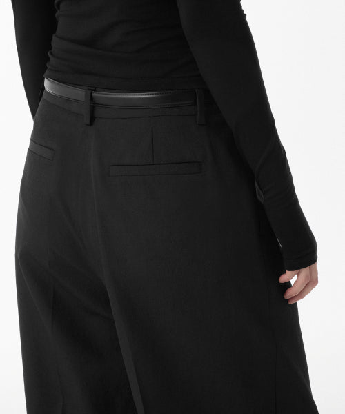 COOL TOUCH DEEP TUCK WIDE SLACKS - 3 COLORS BLACK