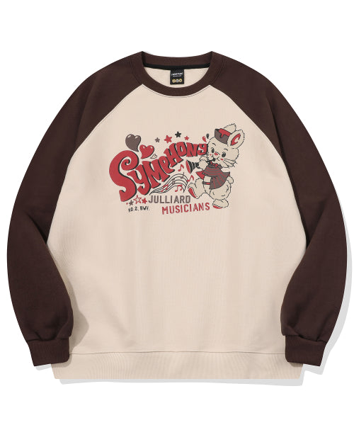 SYMPHONY RAGLAN SWEATSHIRT - 2 COLORS BROWN