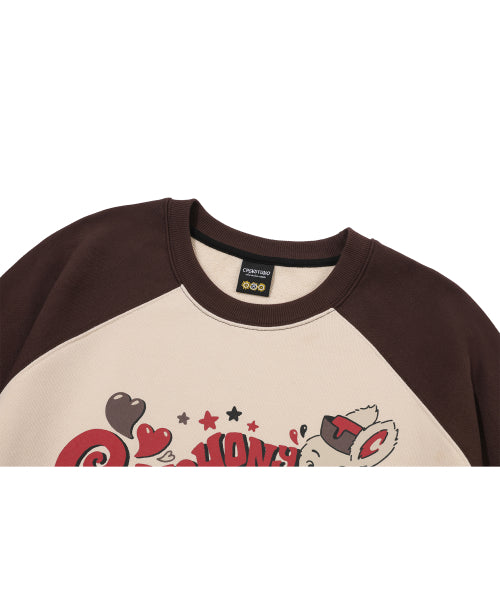 SYMPHONY RAGLAN SWEATSHIRT - 2 COLORS BROWN
