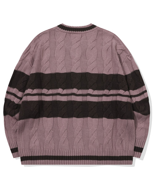 WAPPEN V-NECK KNIT - 3 COLORS PINK