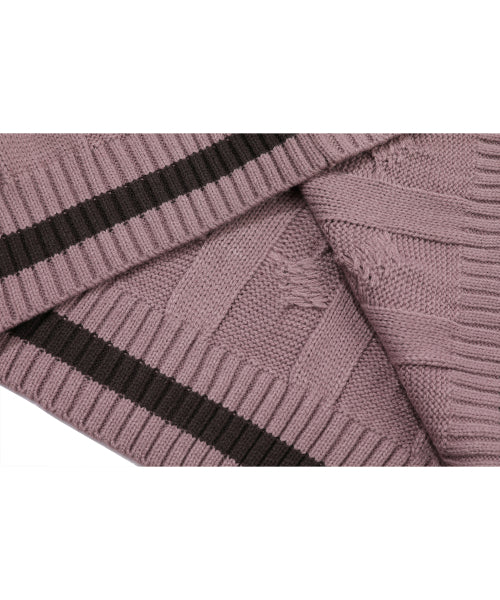 WAPPEN V-NECK KNIT - 3 COLORS PINK