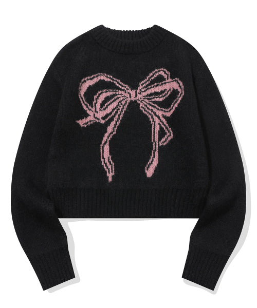 BRUSHED CROP KNIT - 2 COLORS BLACK
