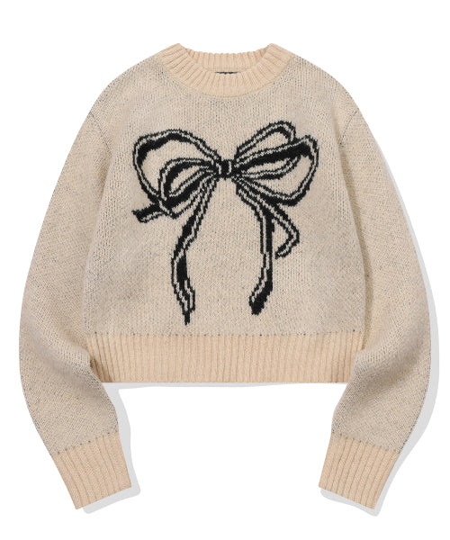 BRUSHED OVERFIT KNIT - 2 COLORS CREAM