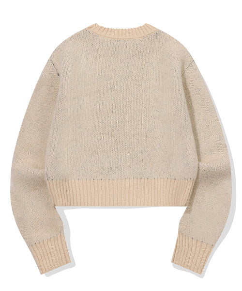 BRUSHED OVERFIT KNIT - 2 COLORS CREAM