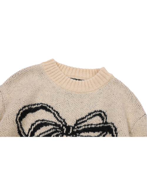 BRUSHED OVERFIT KNIT - 2 COLORS CREAM