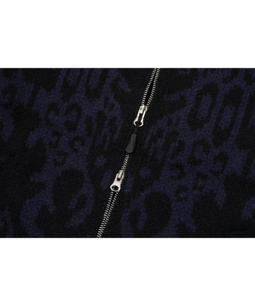 2-WAY ZIP-UP KNIT - 3 COLORS BLACK