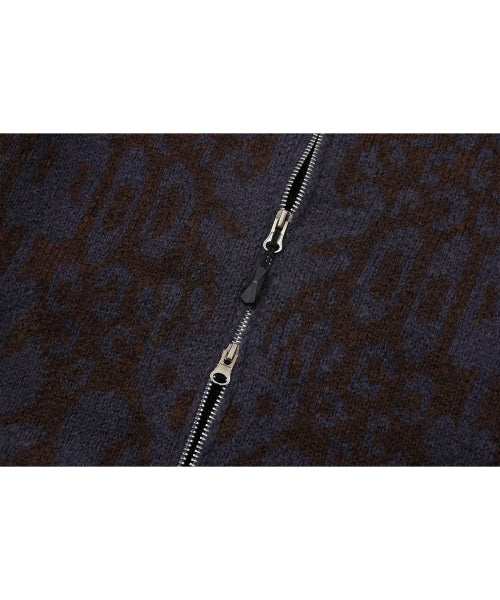 2-WAY ZIP-UP KNIT - 3 COLORS PURPLE