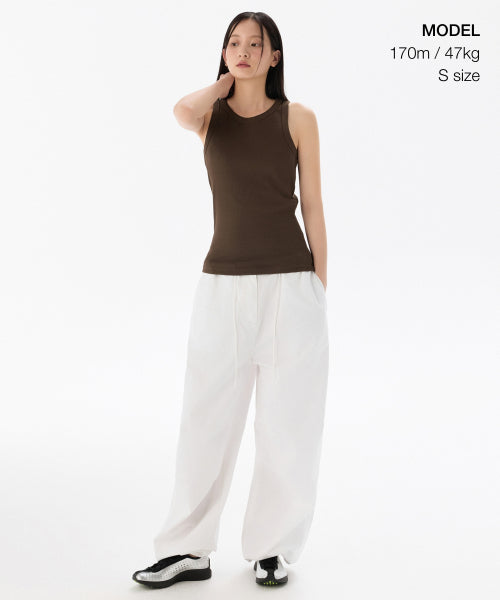 WOMENS ESSENTIAL TANK TOP #韓韶禧同款! - 8 COLORS BROWN