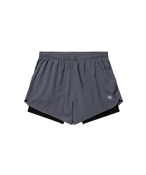 SPORTS SHORTS PRO 2IN1 - 2 COLORS GREY