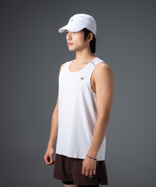 RUNNING SEAMLESS SINGLET BASIC - 2 COLORS BLACK