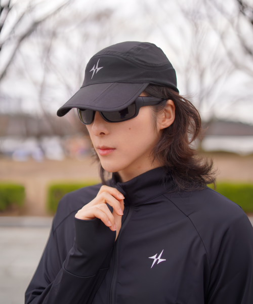 FOLDABLE SPORTS BALL CAP - 2 COLORS BLACK