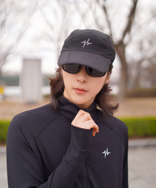 FOLDABLE SPORTS BALL CAP - 2 COLORS BLACK
