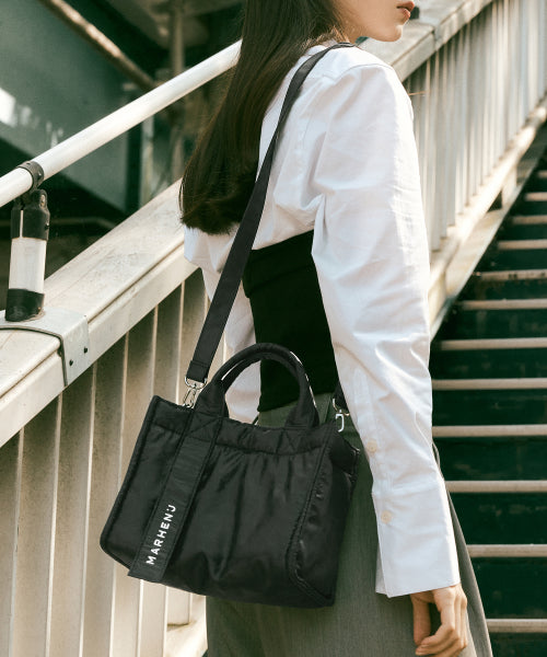 RICO MINI PADDING TOTE CROSSBODY BAG BLACK