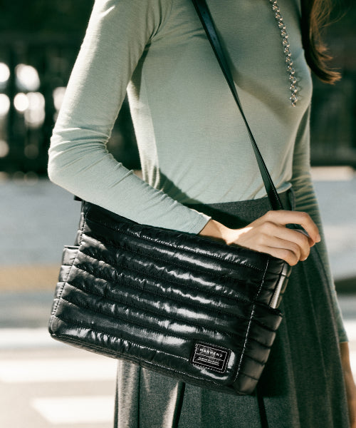 ALVIN PADDING CROSSBODY BAG - 3 COLORS BLACK