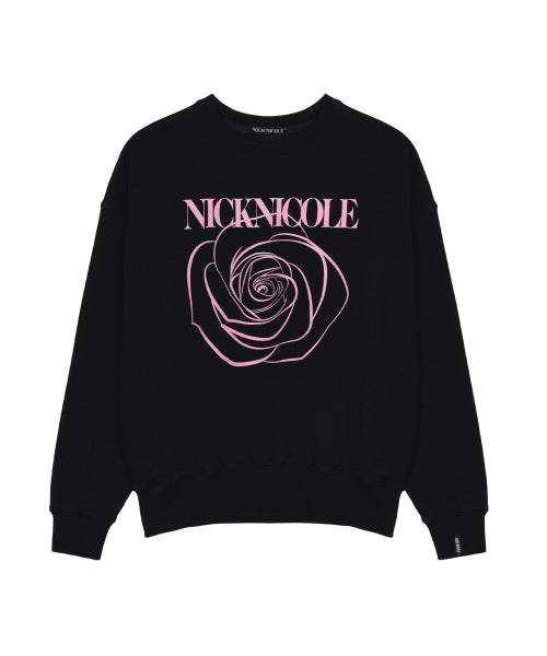 NICOLE ROSE PRINTING SWEATSHIRT #徐睿知同款! - 8 COLORS PINK