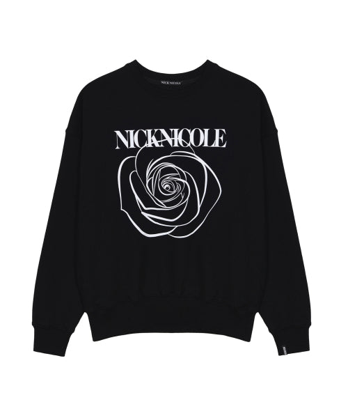 NICOLE ROSE PRINTING SWEATSHIRT #徐睿知同款! - 8 COLORS WHITE
