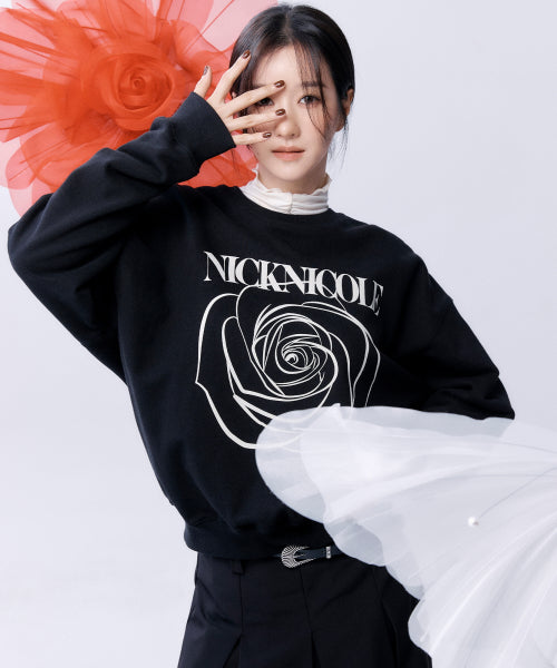 NICOLE ROSE PRINTING SWEATSHIRT #徐睿知同款! - 8 COLORS AS SHOWN