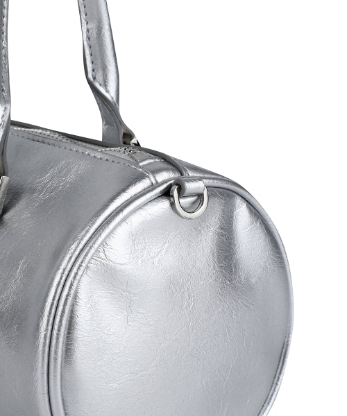 LILY VOLUME HANDLE BARREL BAG #GISELLE同款! - 3 COLORS SILVER