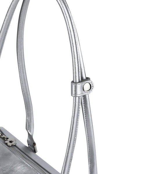 LILY VOLUME HANDLE BARREL BAG #GISELLE同款! - 3 COLORS SILVER