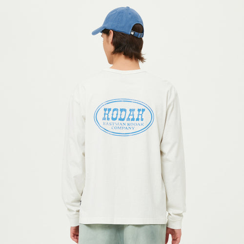 KODAK SCENERY GRAPHIC LONG SLEEVE TEE - 3 COLORS LIGHT GREY