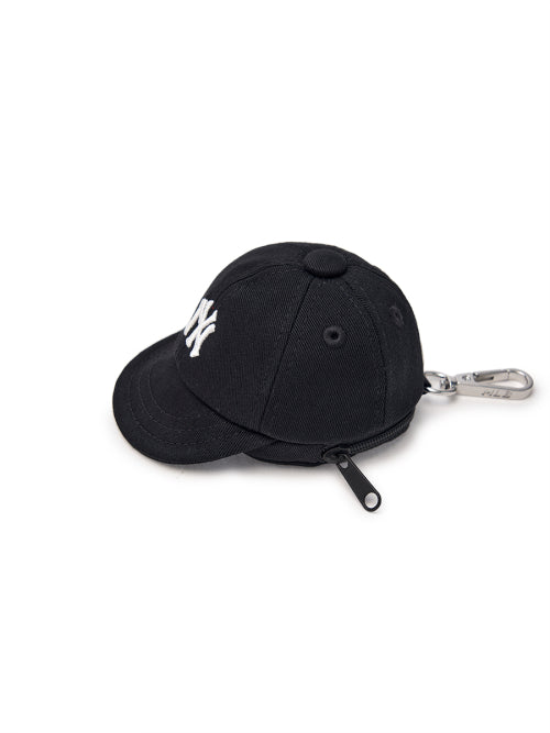 BASIC BALL CAP POUCH KEYRING NY #KARINA同款! - 4 COLORS BLACK