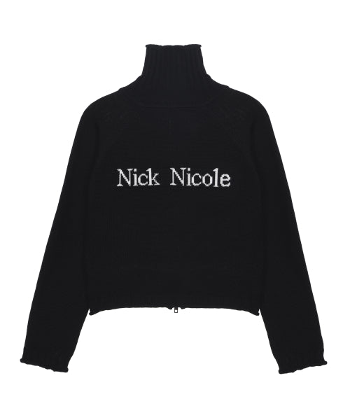 NICOLE JAQUARD KNIT CARDIGAN #徐睿知同款! - 2 COLORS BLACK
