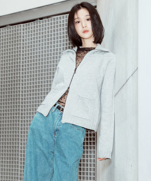 NICOLE JAQUARD KNIT CARDIGAN #徐睿知同款! - 2 COLORS AS SHOWN