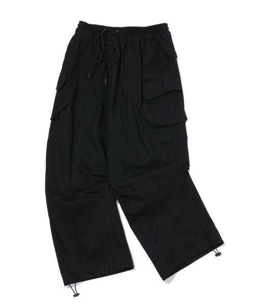 WIDE CARGO PANTS CAMO - 2 COLORS BLACK