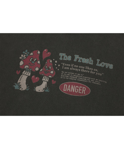 LOVE PIGMENT HOODIE SMOKE BLACK