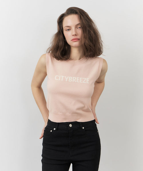 CITY LOGO SLEEVELESS CROP TOP