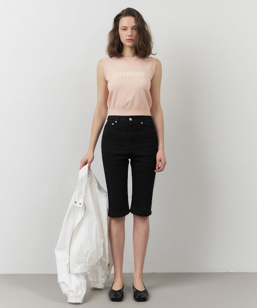 CITY LOGO SLEEVELESS CROP TOP