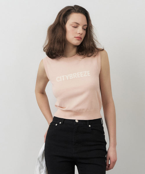 CITY LOGO SLEEVELESS CROP TOP