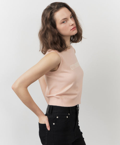 CITY LOGO SLEEVELESS CROP TOP
