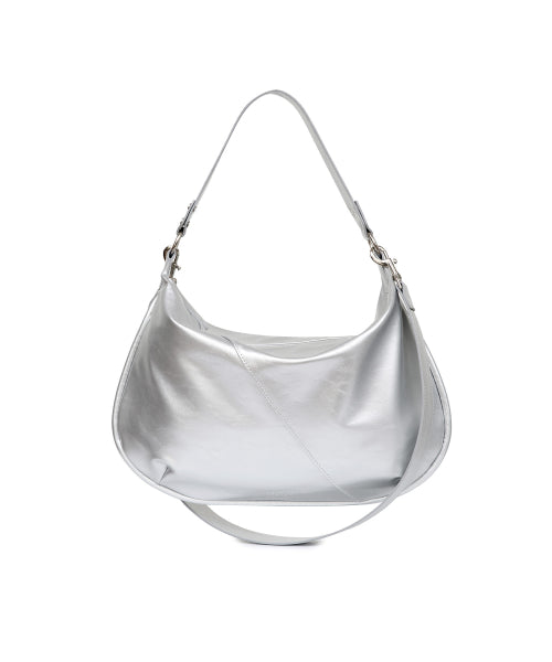 HALF MOON BAG (CRINKLE BLACK) - 2 COLORS SILVER