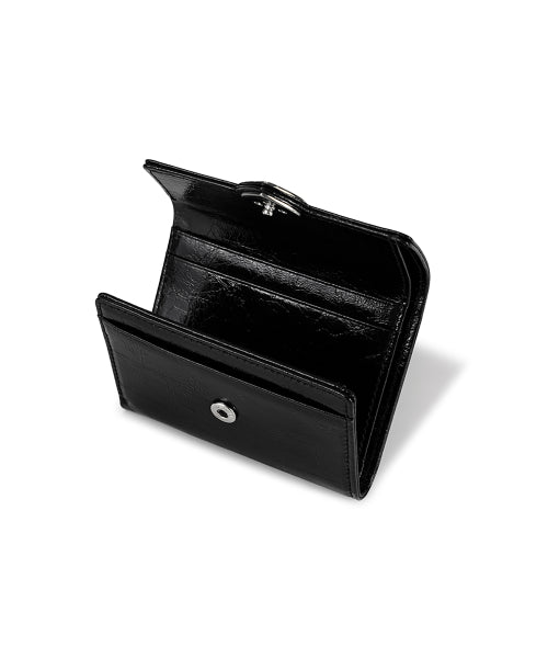 HEARTY FLAP WALLET BLACK