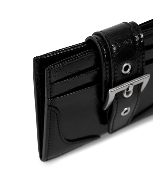 BUCKLE BRIDGE POCKET LEOPARD - 3 COLORS BLACK